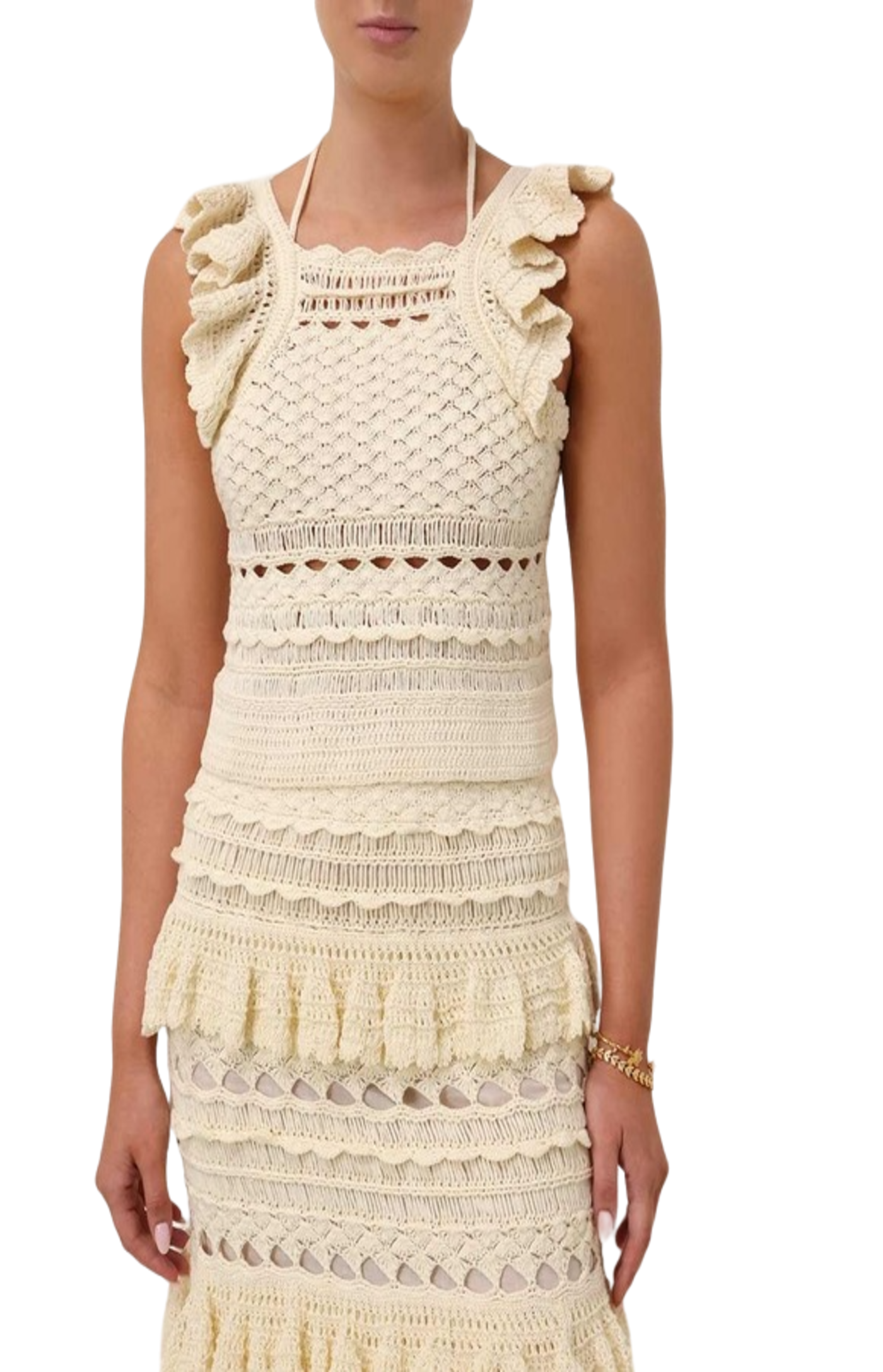 Load image into Gallery viewer, Waverly crochet halter tank