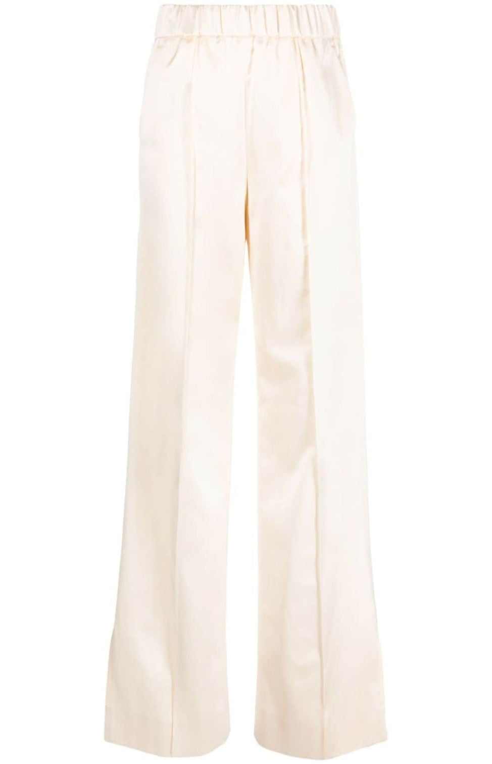 High-waisted wide-leg trousers