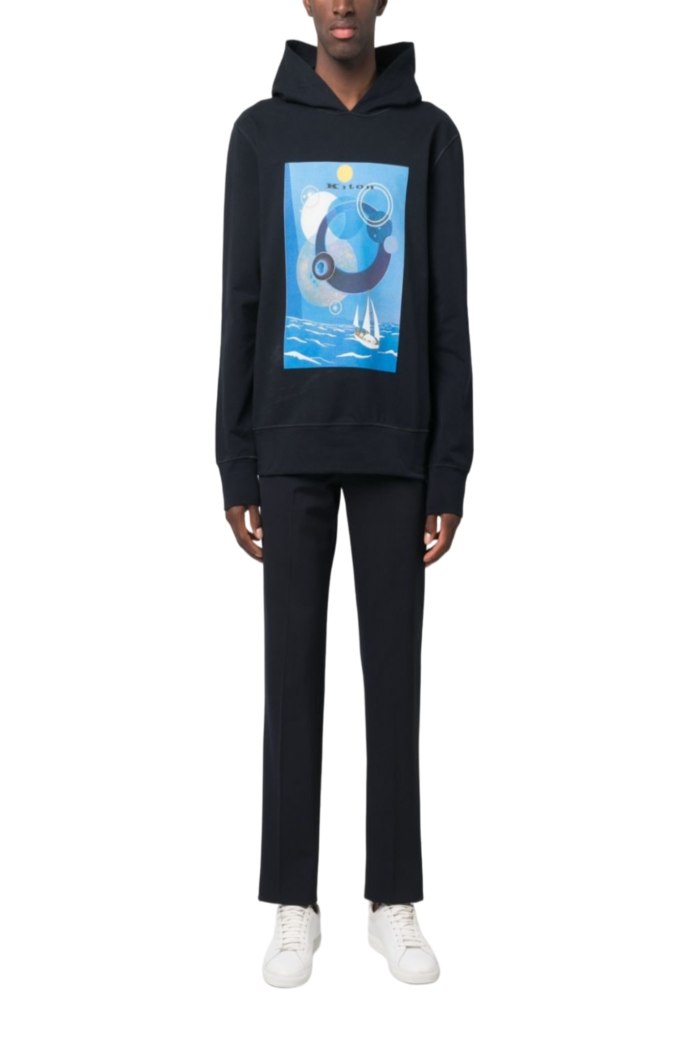 Load image into Gallery viewer, Graphic-print cotton hoodie