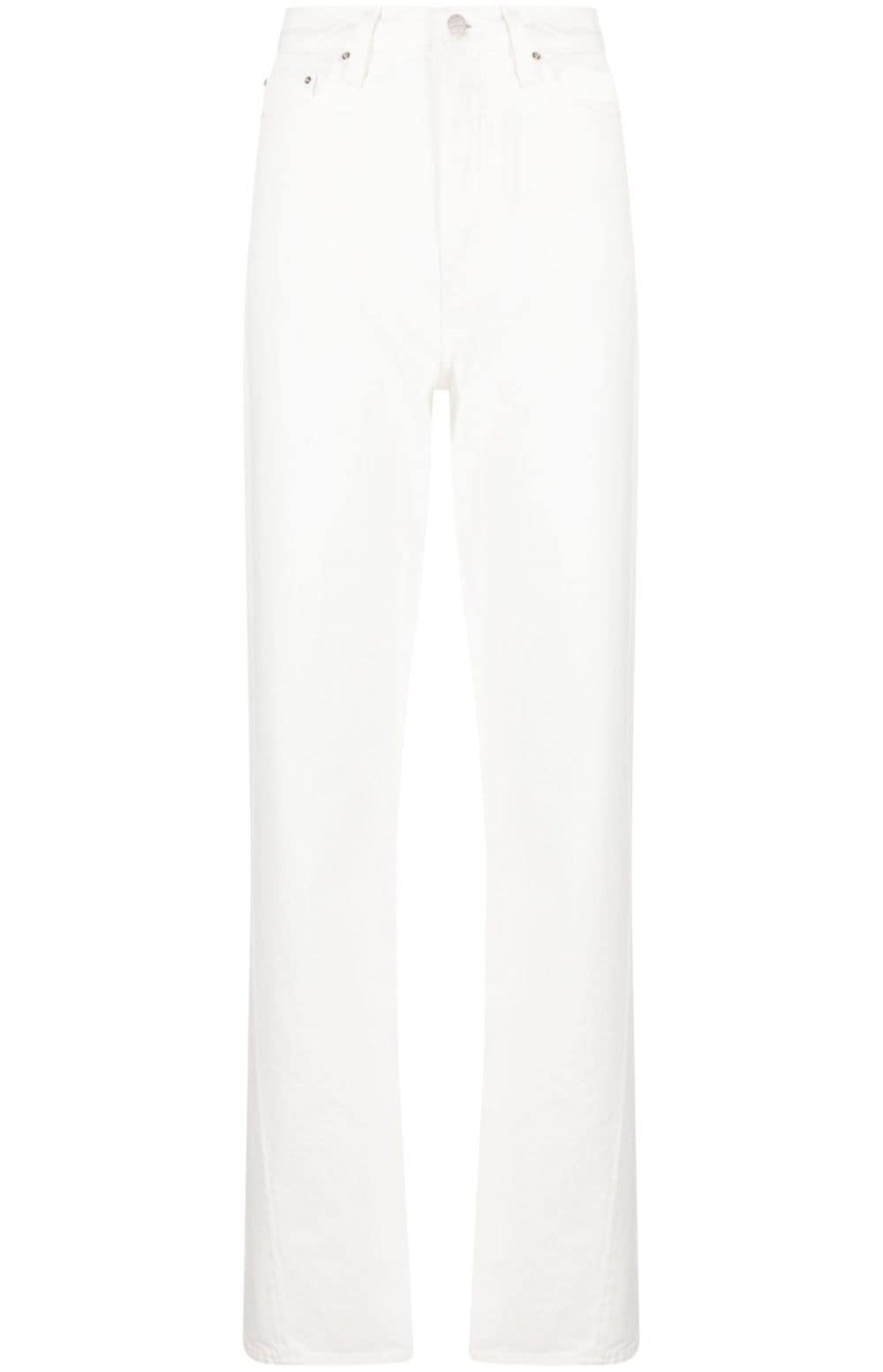 Wide-leg organic-cotton jeans