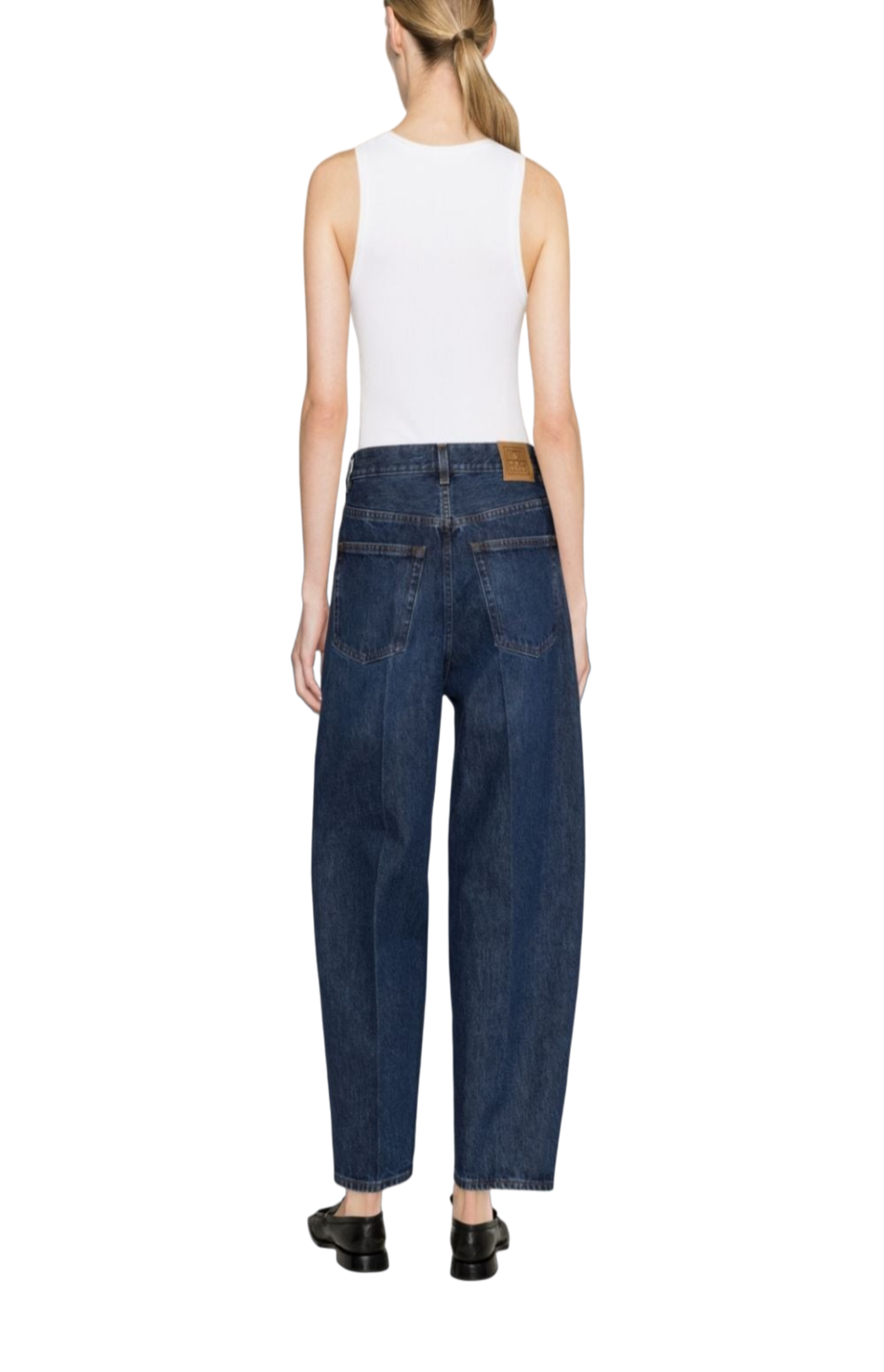 Load image into Gallery viewer, Tapered high-waist jeans