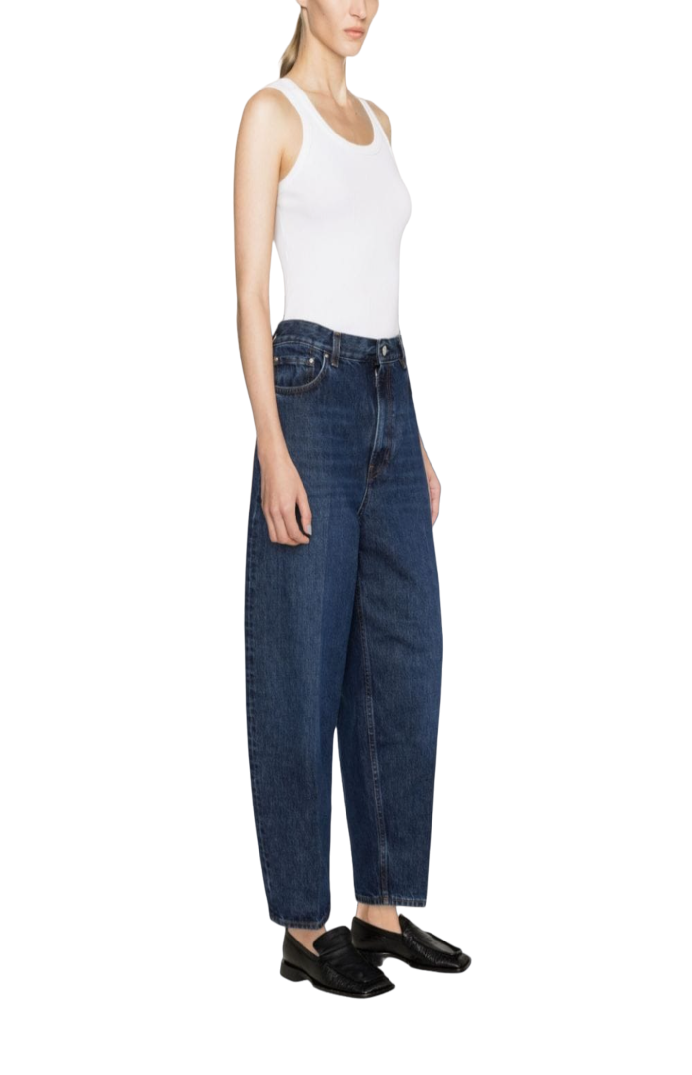 Load image into Gallery viewer, Tapered high-waist jeans