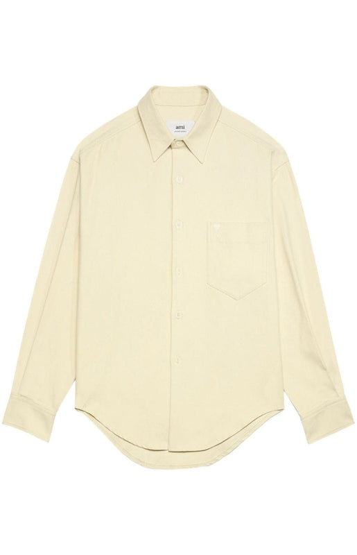 Pocket long-sleeve cotton shirt