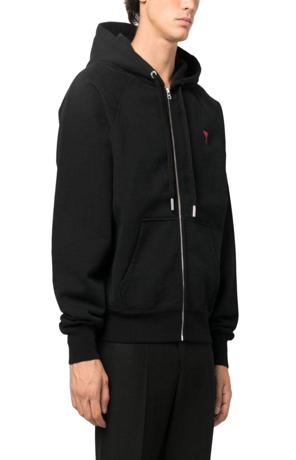 Ami de Coeur-embroidered zip-up hoodie