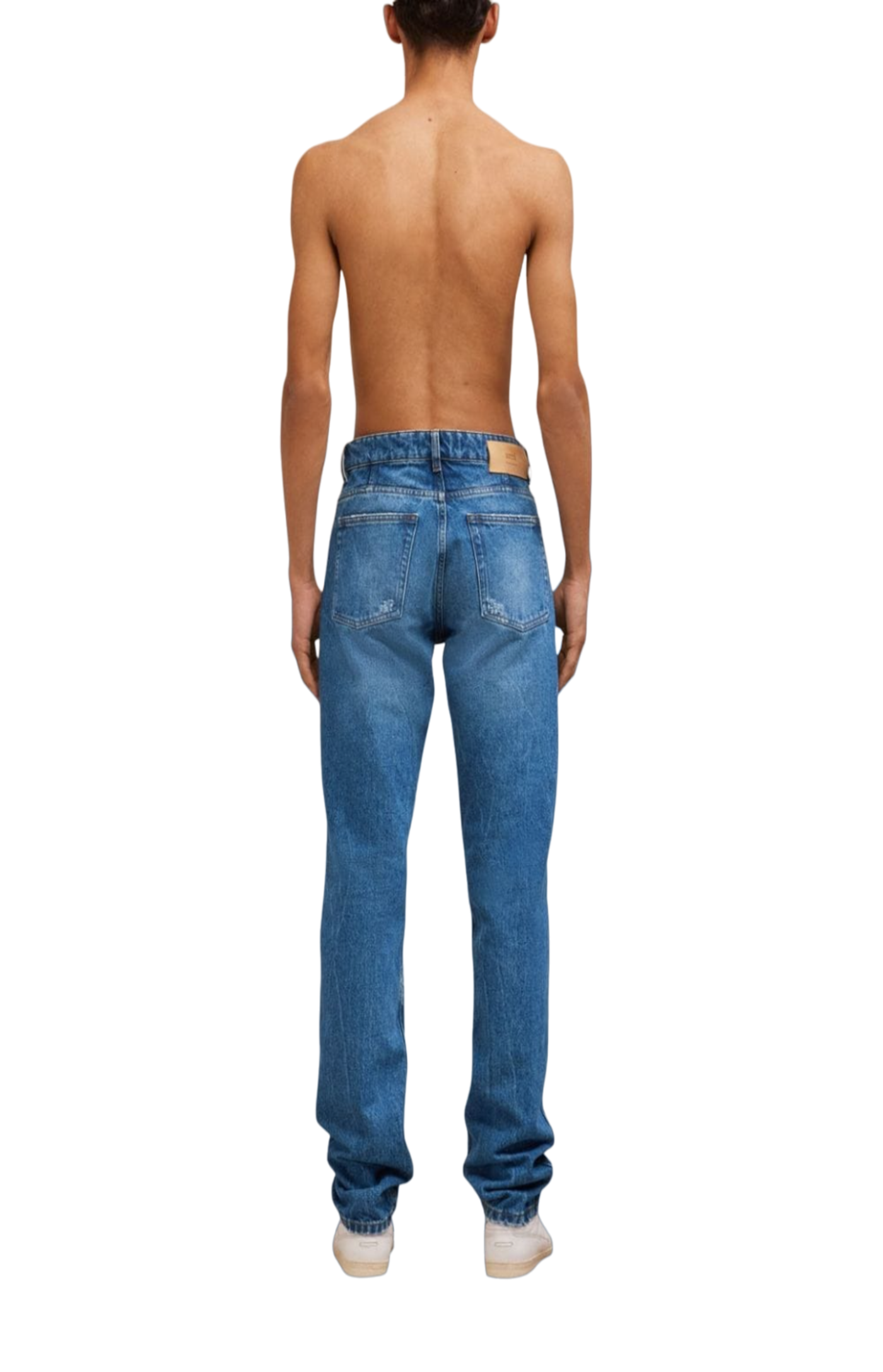 Load image into Gallery viewer, Logo-patch straight-leg jeans