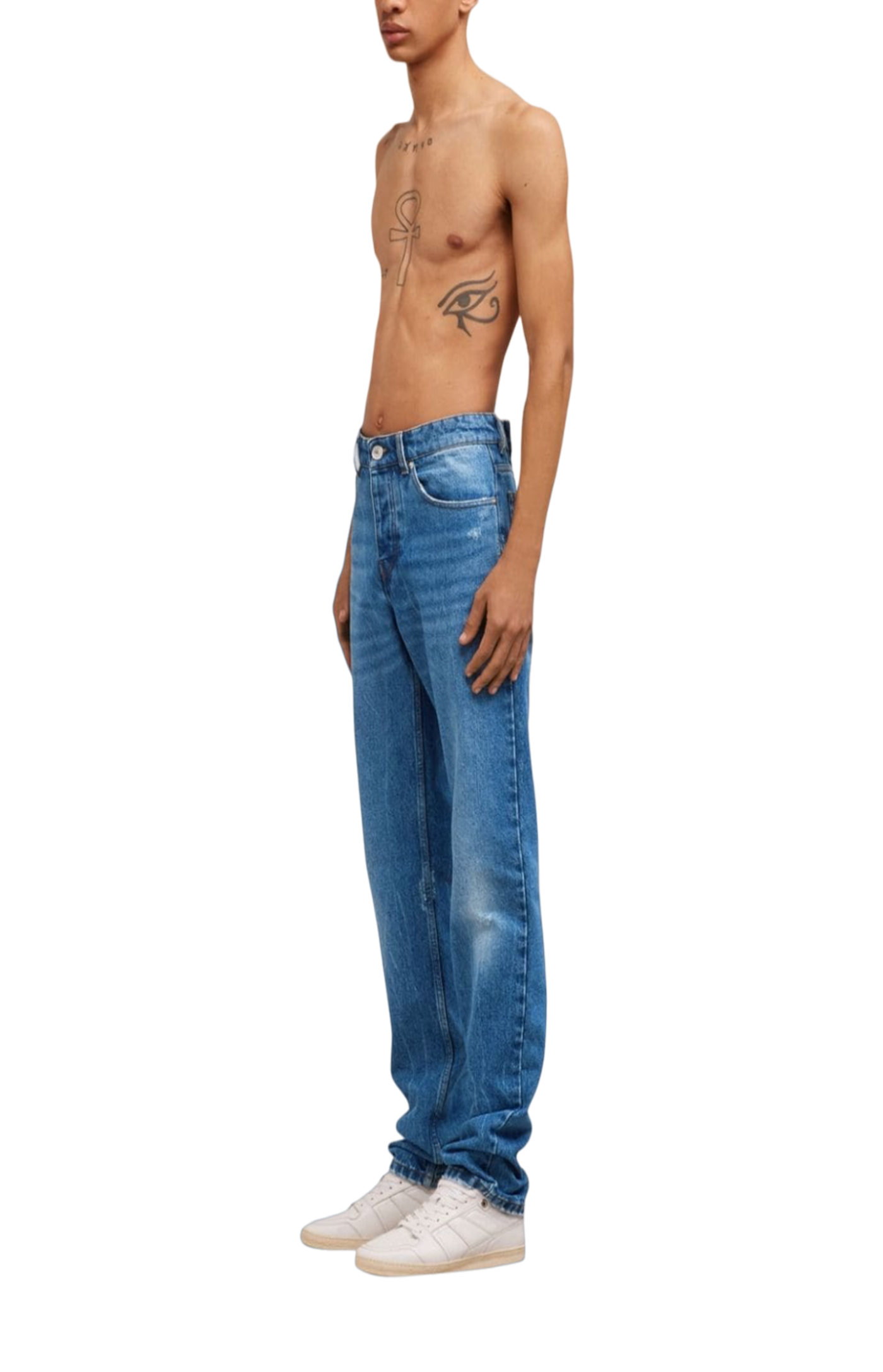 Load image into Gallery viewer, Logo-patch straight-leg jeans