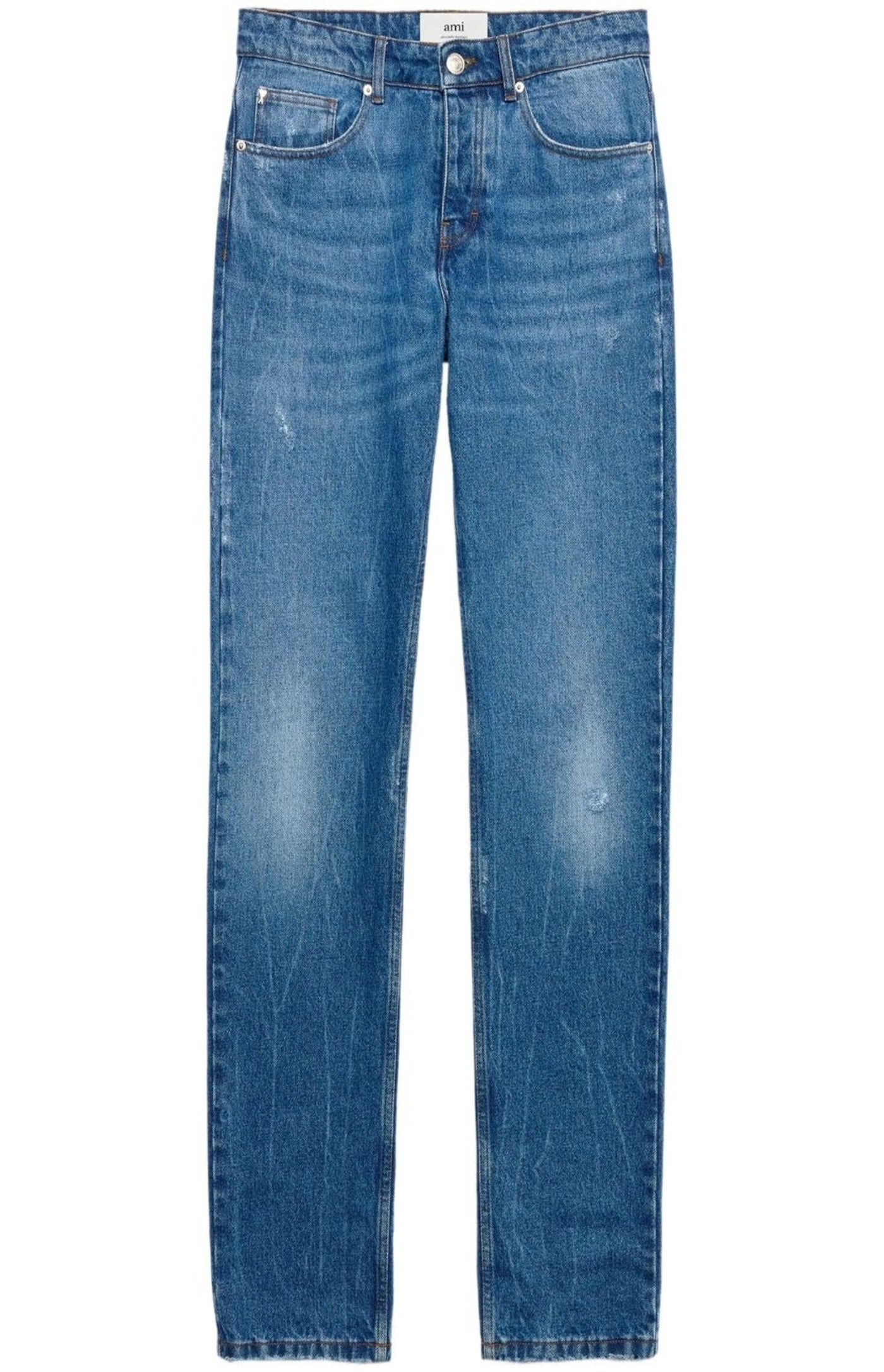 Load image into Gallery viewer, Logo-patch straight-leg jeans