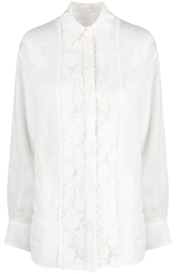 Raie lace-panel shirt