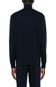 Zip-up high-neck sweatshirt