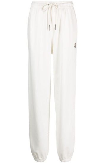 Drawstring-waist cotton track pants