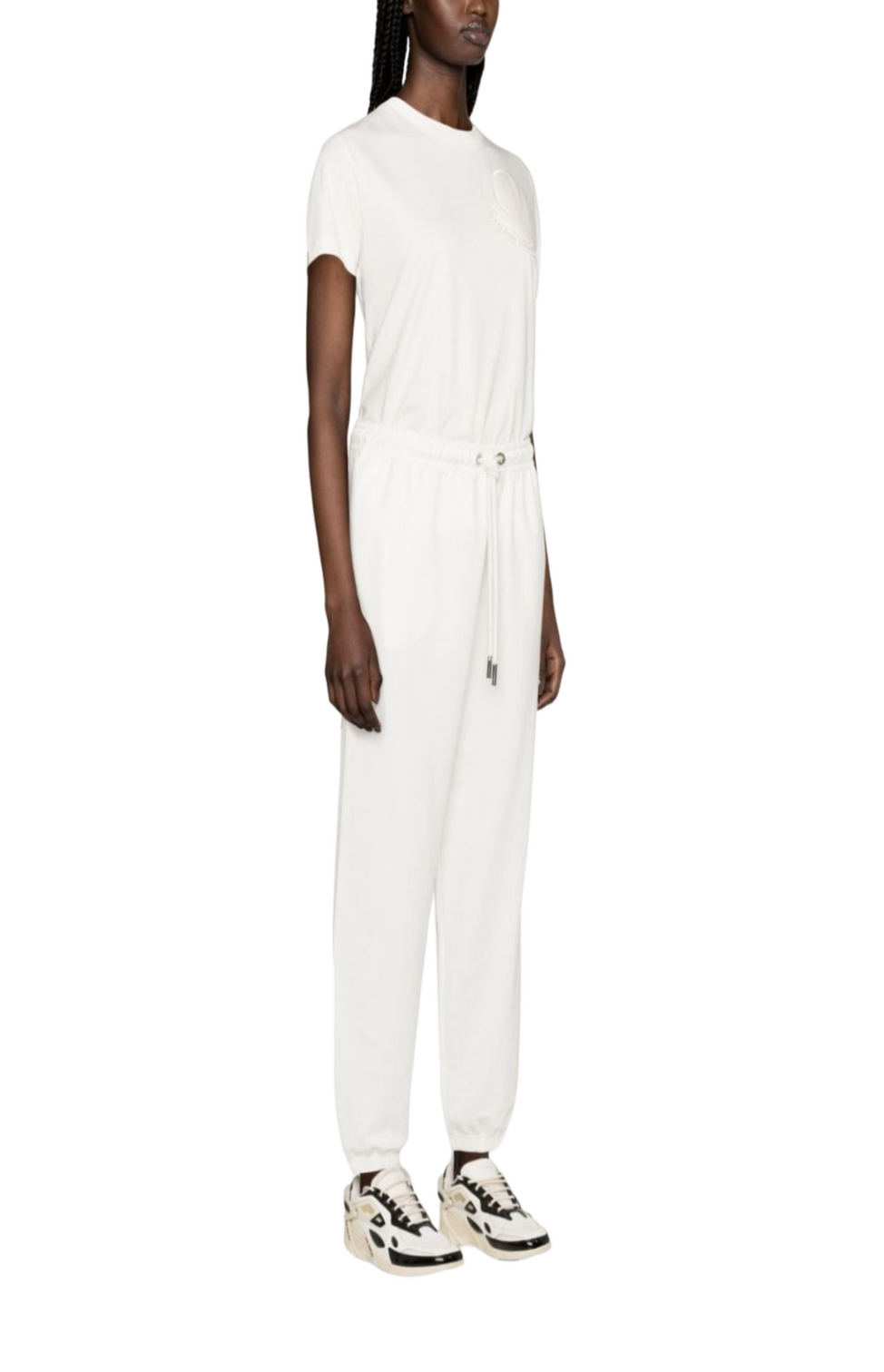 Drawstring-waist cotton track pants