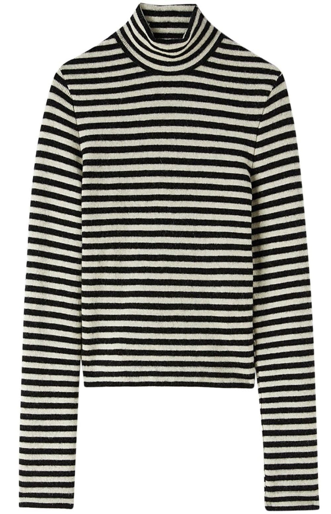 Logo-patch stripe-pattern top