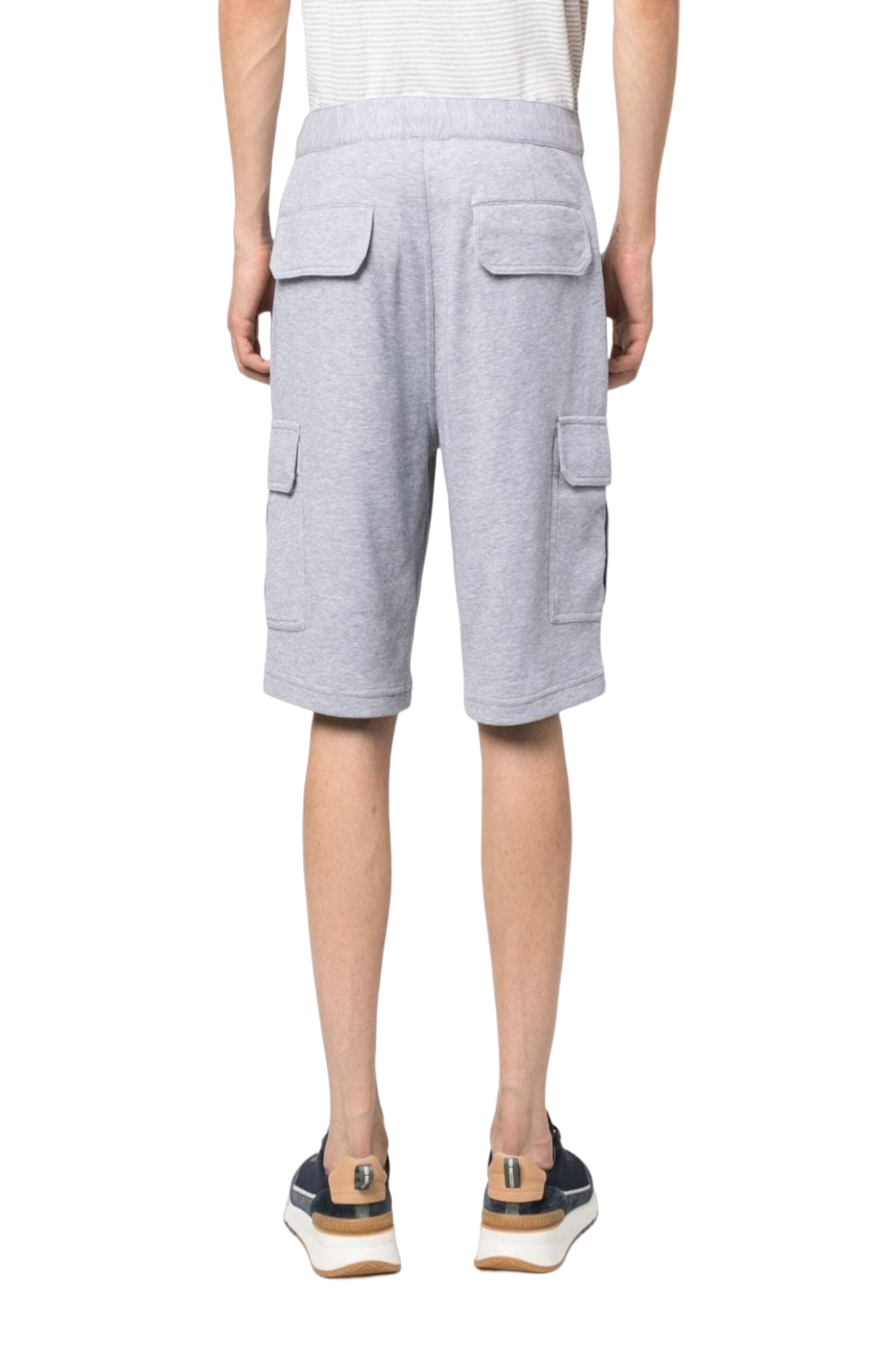 Load image into Gallery viewer, Button-up straight-leg mélange shorts