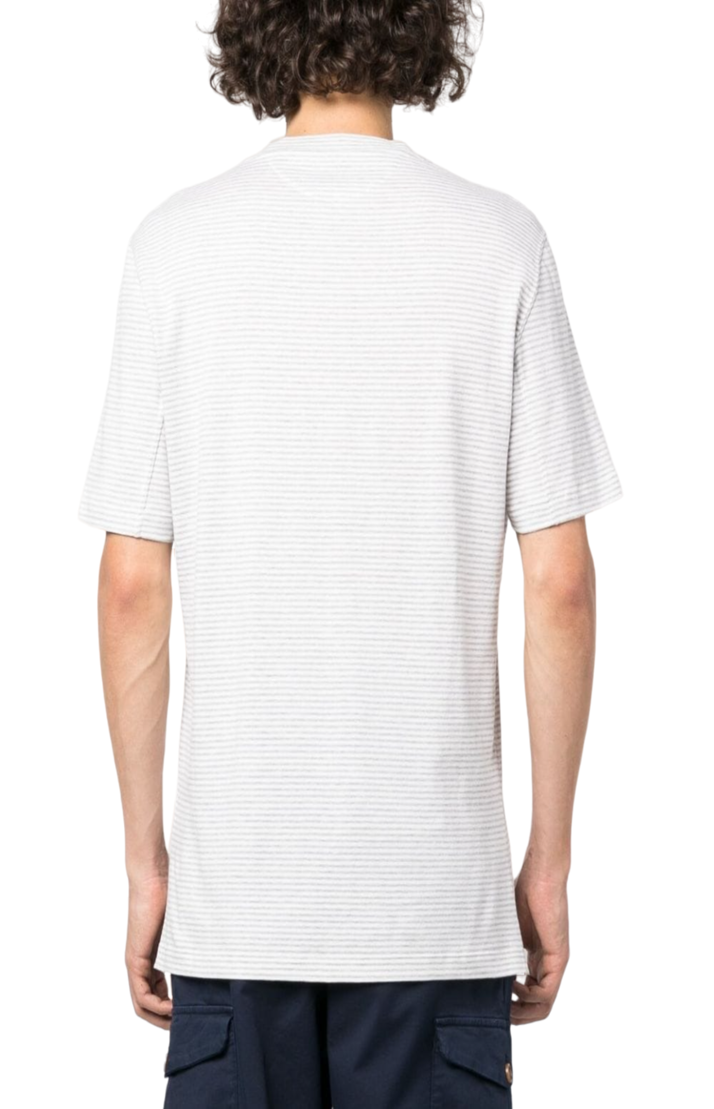 Load image into Gallery viewer, Cotton-linen striped T-shirt