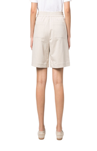 High-waisted stretch-cotton shorts