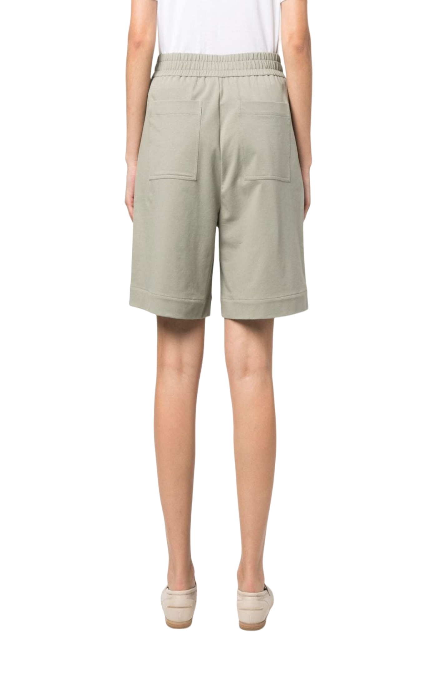 Load image into Gallery viewer, High-waisted stretch-cotton shorts