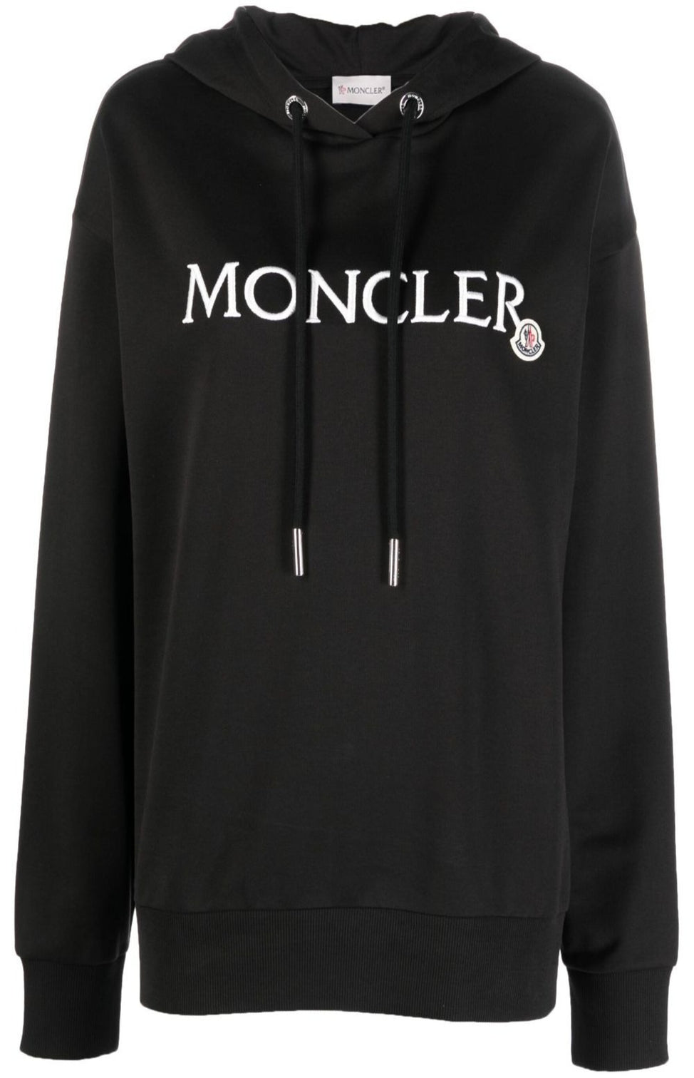 Embroidered-logo cotton hoodie