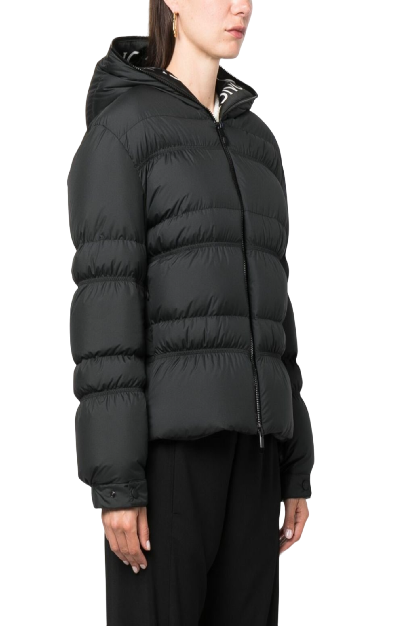 Load image into Gallery viewer, Hooded zipped puffer jacket