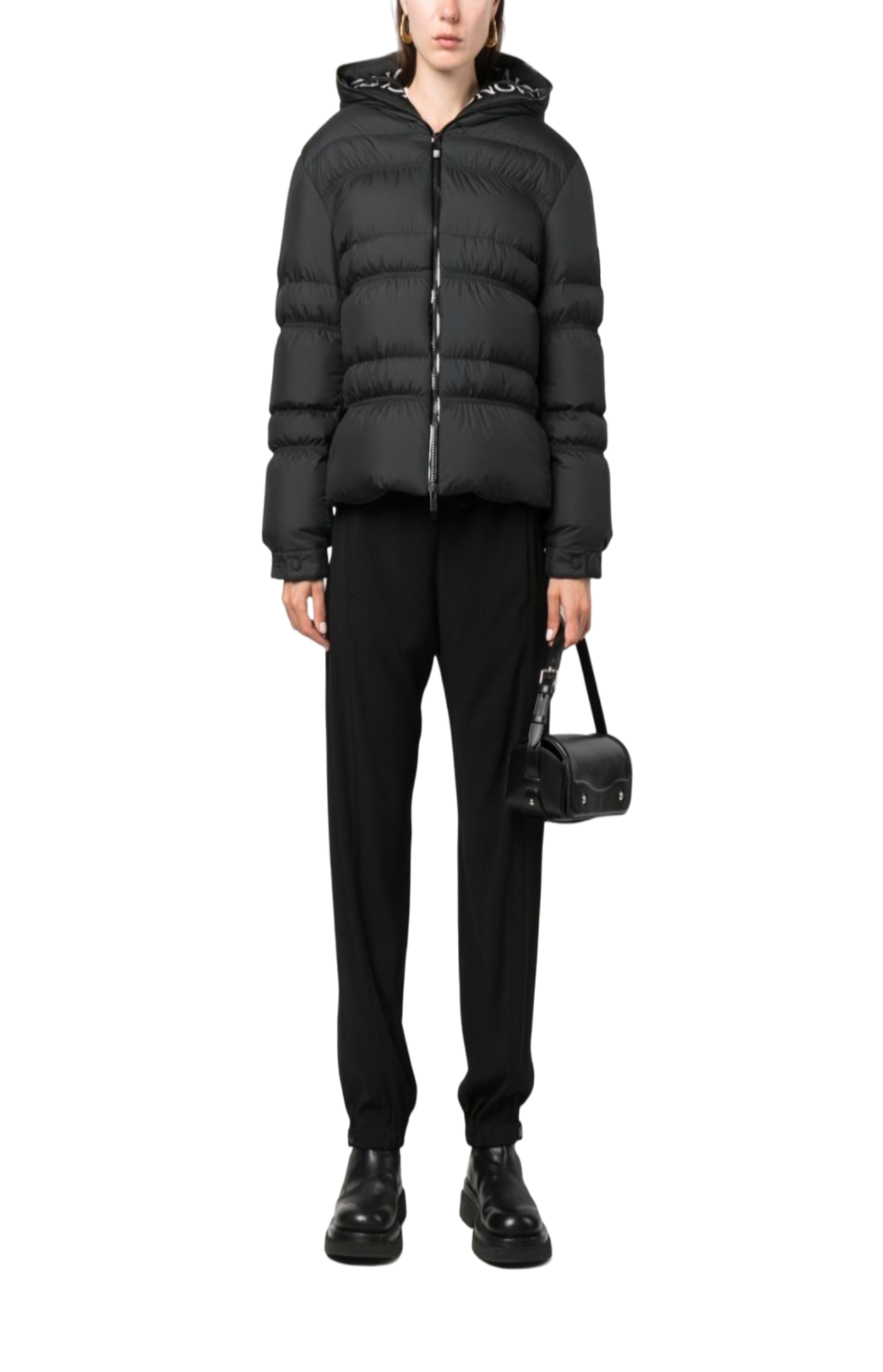 Load image into Gallery viewer, Hooded zipped puffer jacket