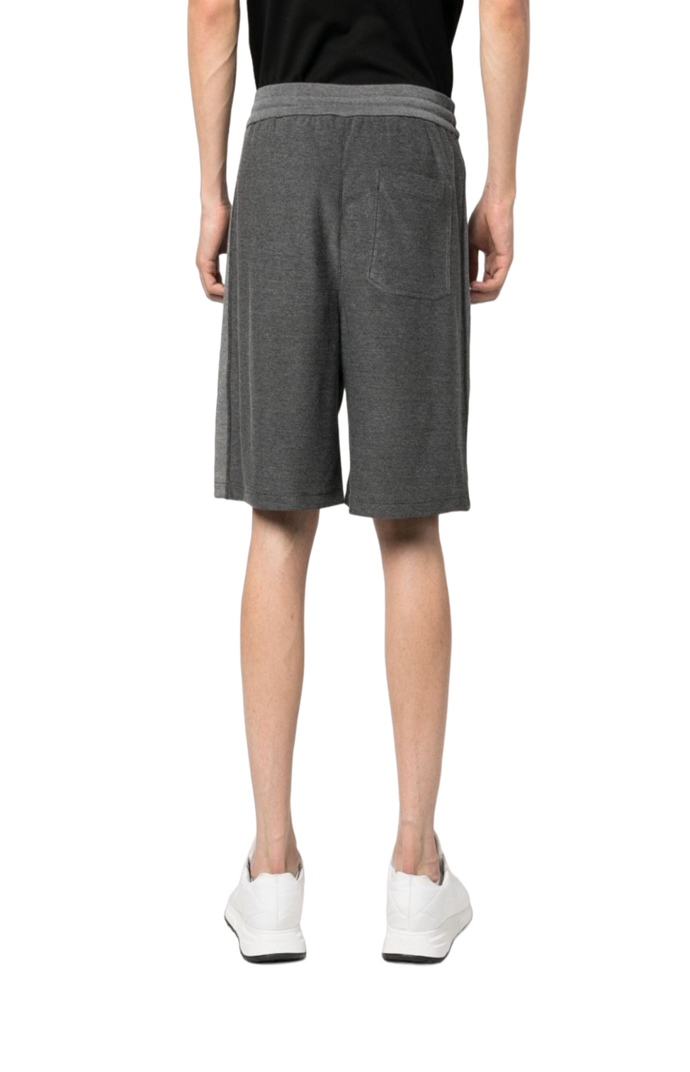 Elasticated flannel track shorts