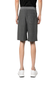 Elasticated flannel track shorts