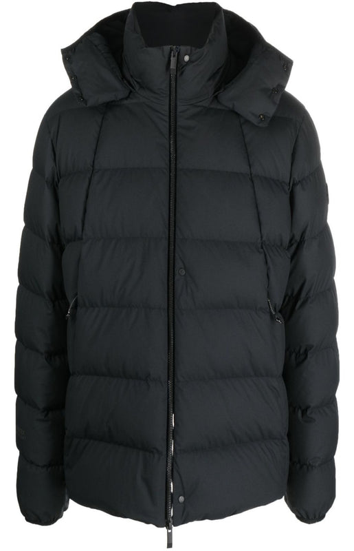 Funnel-neck padded down jacket