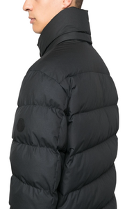 Funnel-neck padded down jacket