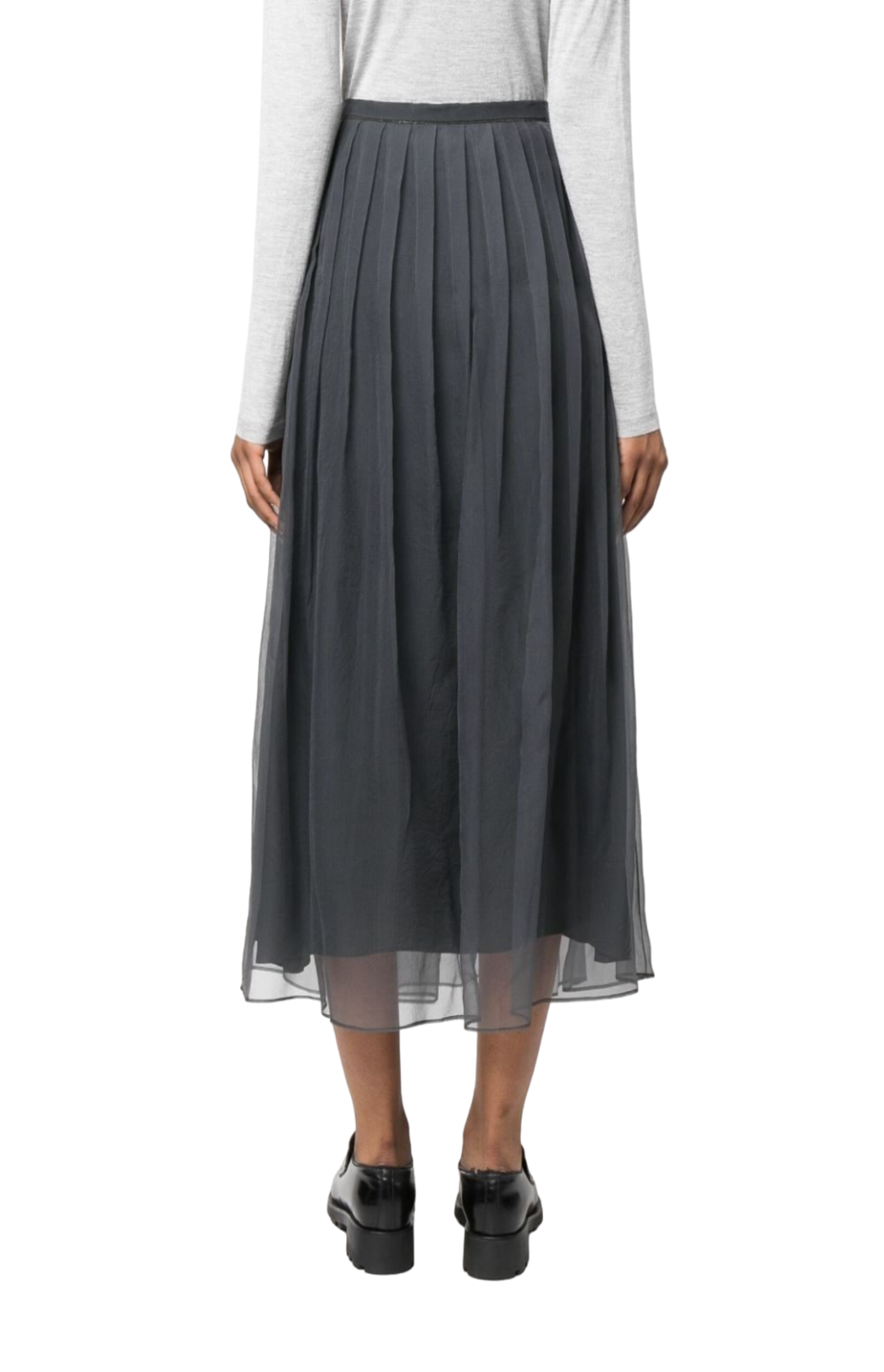 Load image into Gallery viewer, Pleated chiffon midi skirt