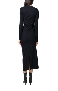 Long-sleeve maxi dress