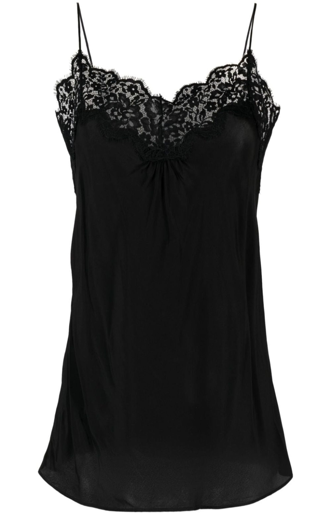 Load image into Gallery viewer, Lace-trim ruched tank top