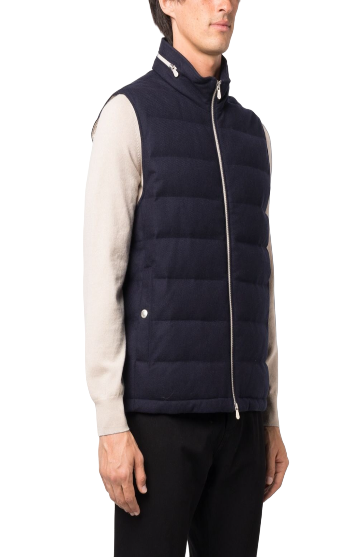 Load image into Gallery viewer, High-neck zip-fastening gilet