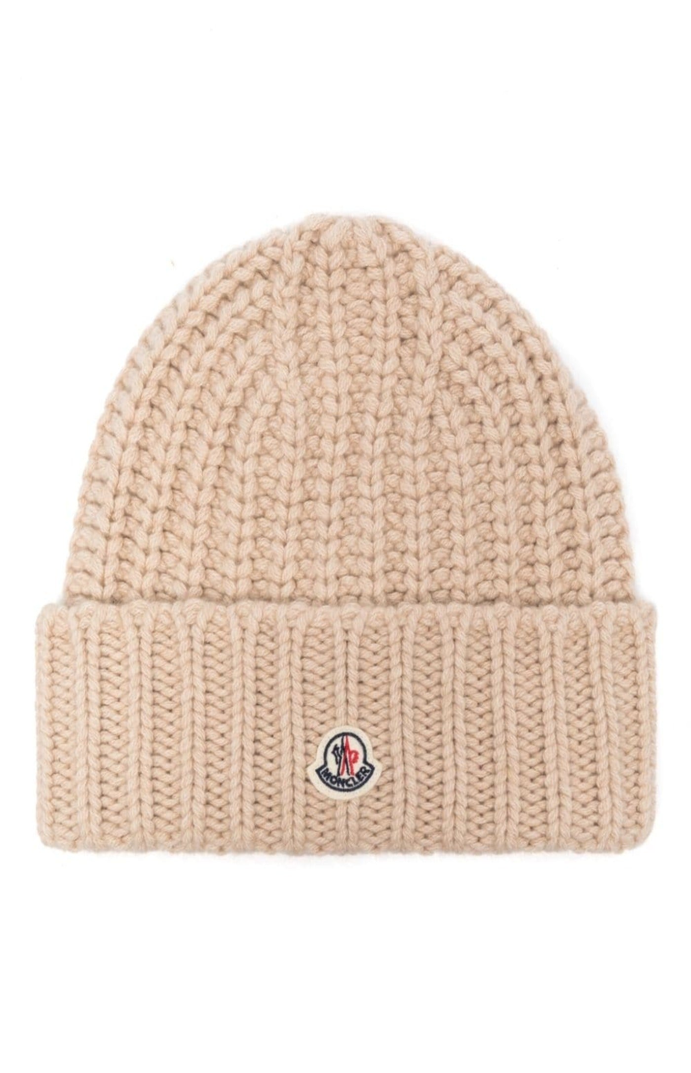 Logo-patch cashmere beanie