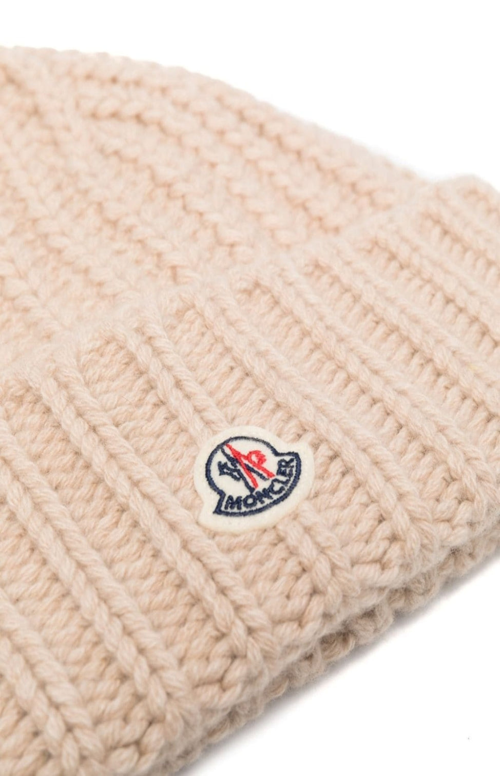 Logo-patch cashmere beanie