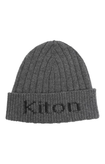 Intarsia-knit logo cashmere beanie