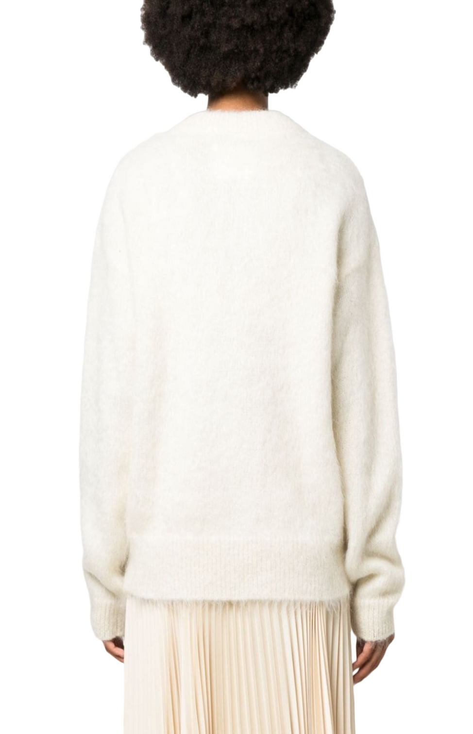 Logo-embroidered chunky-knit jumper