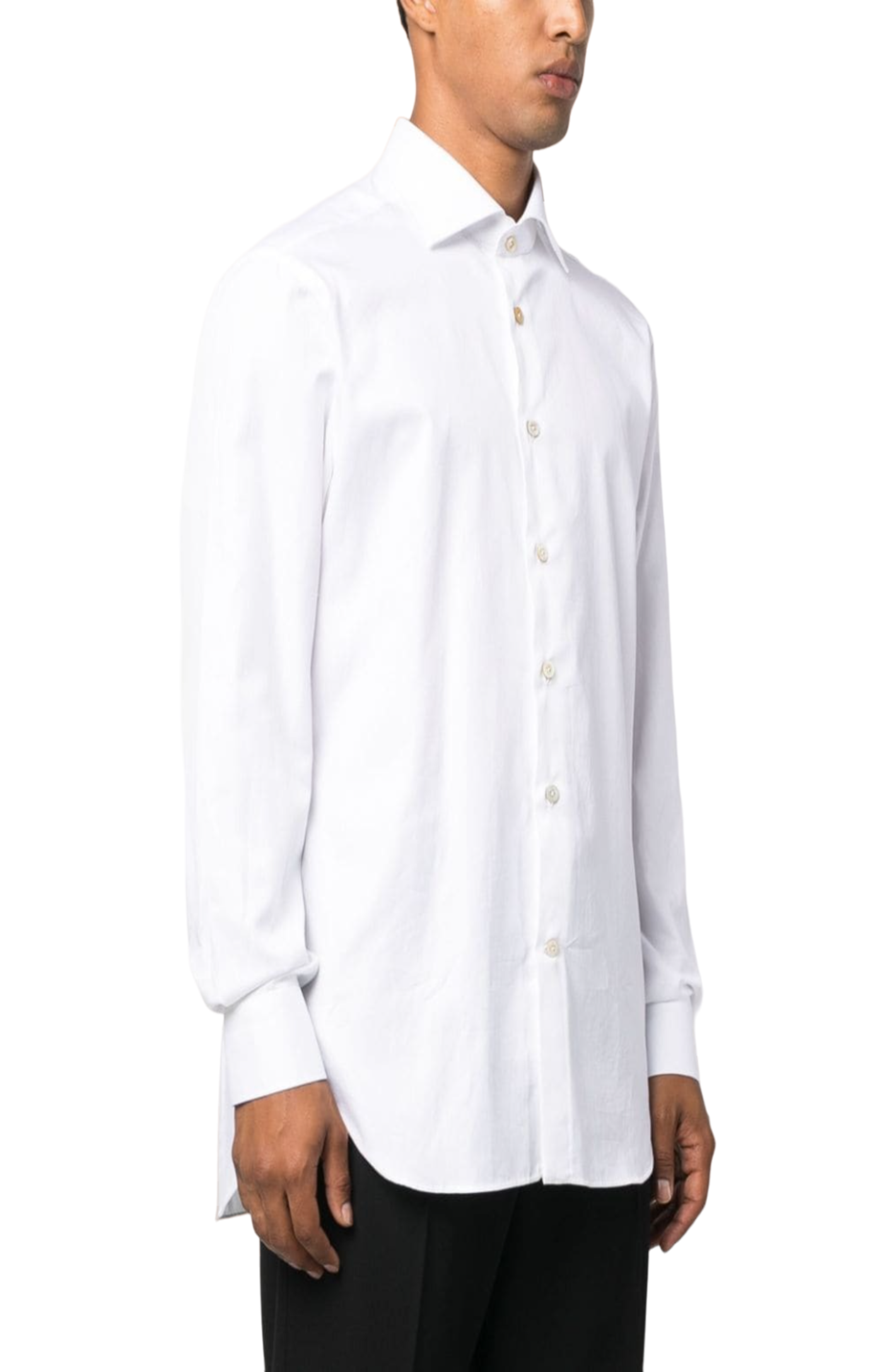 Load image into Gallery viewer, Pointed-collar cotton shirt