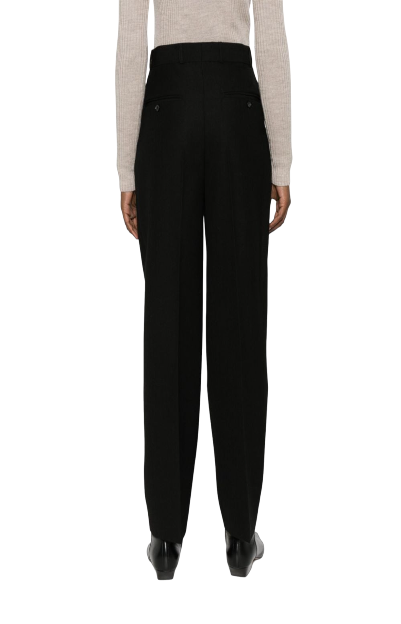 Load image into Gallery viewer, High-waisted pleated trousers