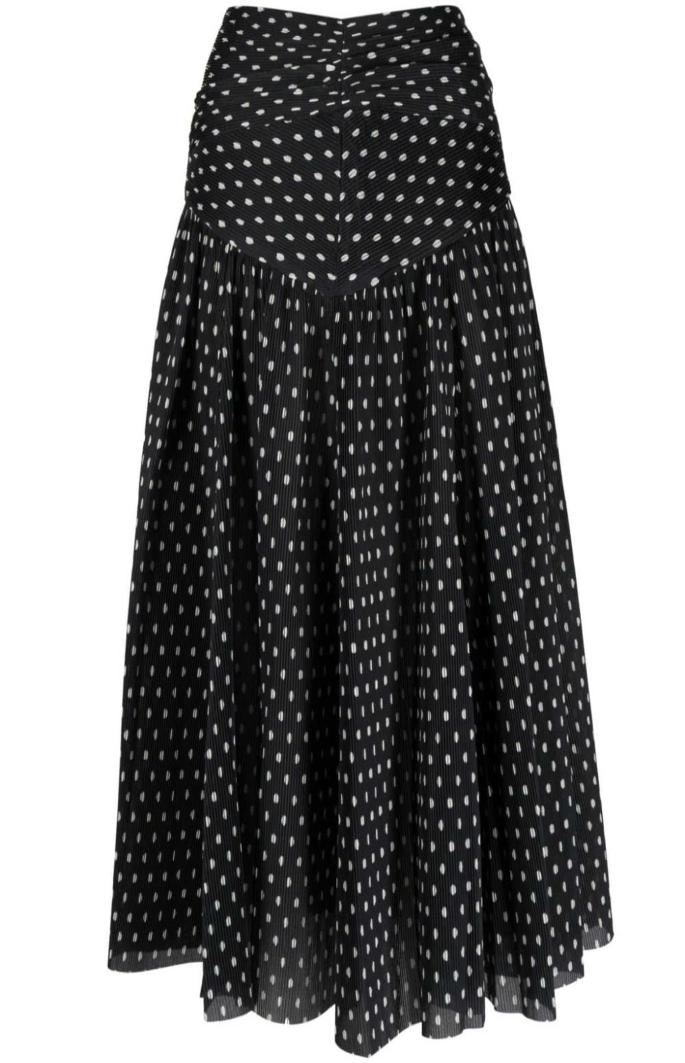 Load image into Gallery viewer, Polka-dot print pleated skirt