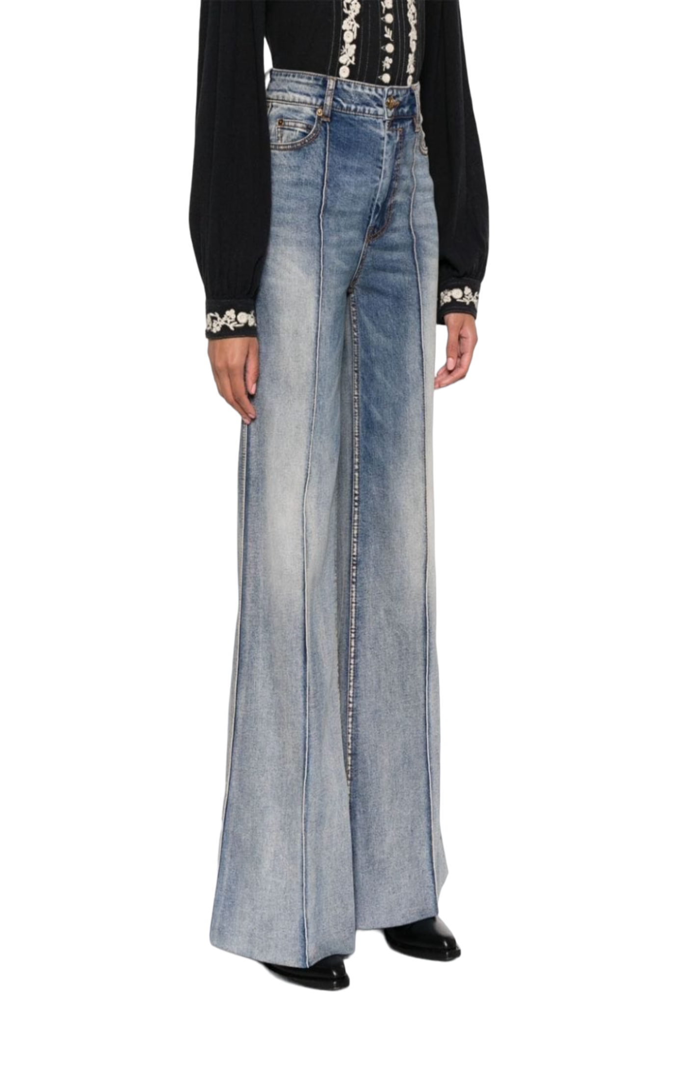 Load image into Gallery viewer, Luminosity wide-leg jeans