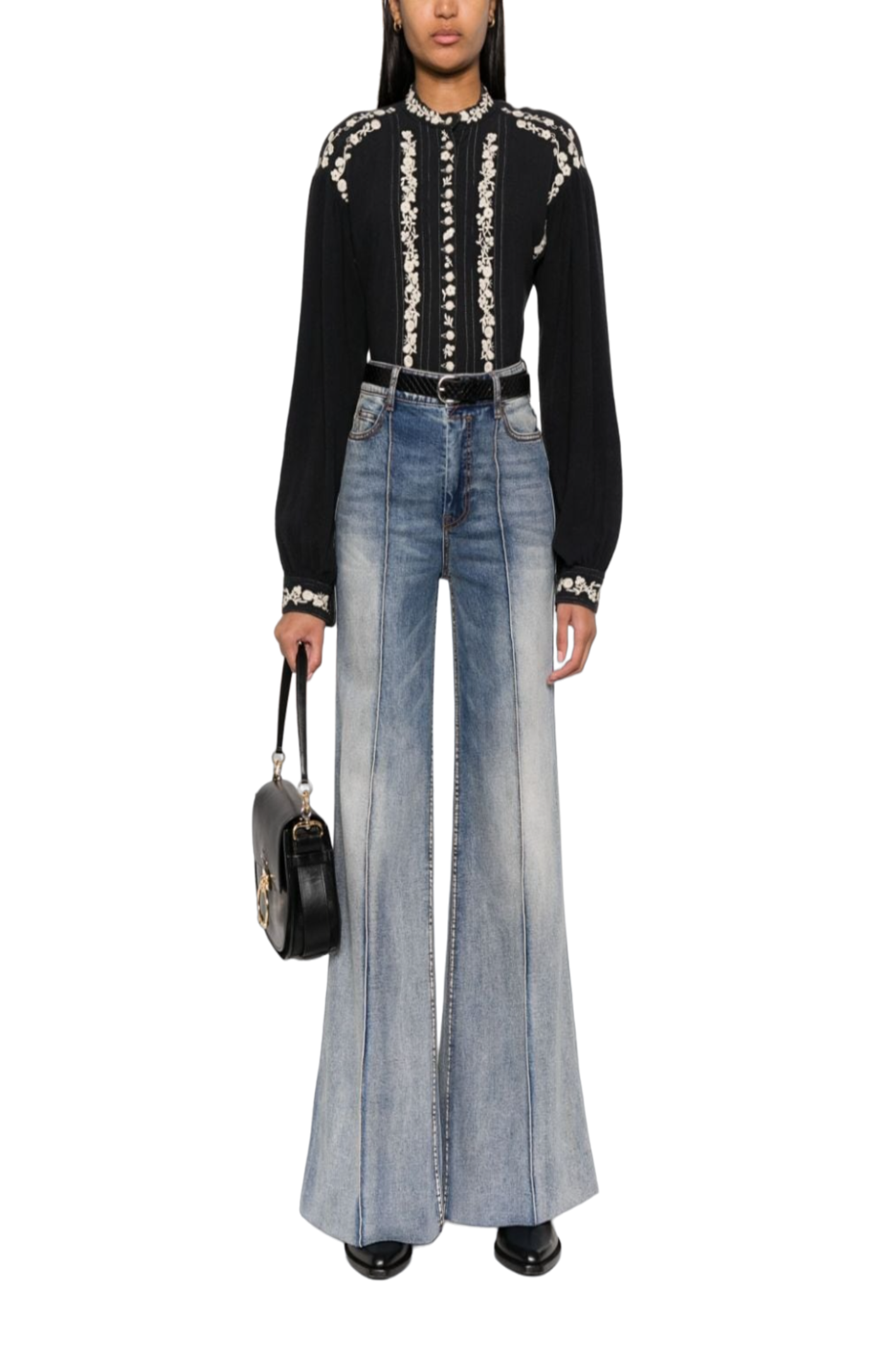 Load image into Gallery viewer, Luminosity wide-leg jeans