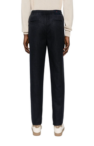 Logo-patch straight-leg trousers