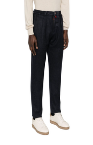 Logo-patch straight-leg trousers