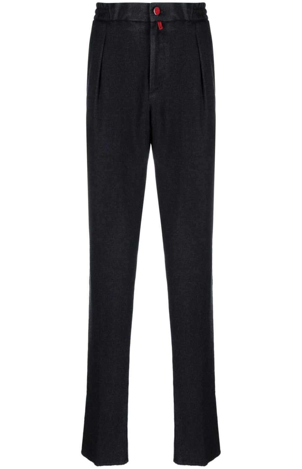 Logo-patch straight-leg trousers