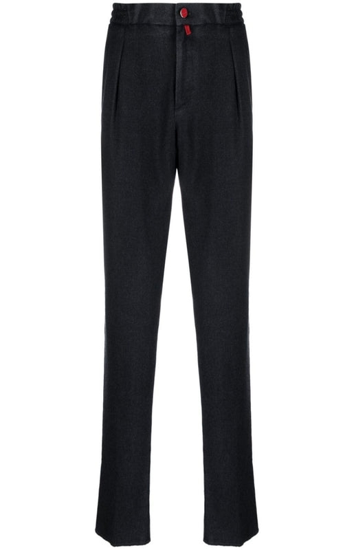 Logo-patch straight-leg trousers