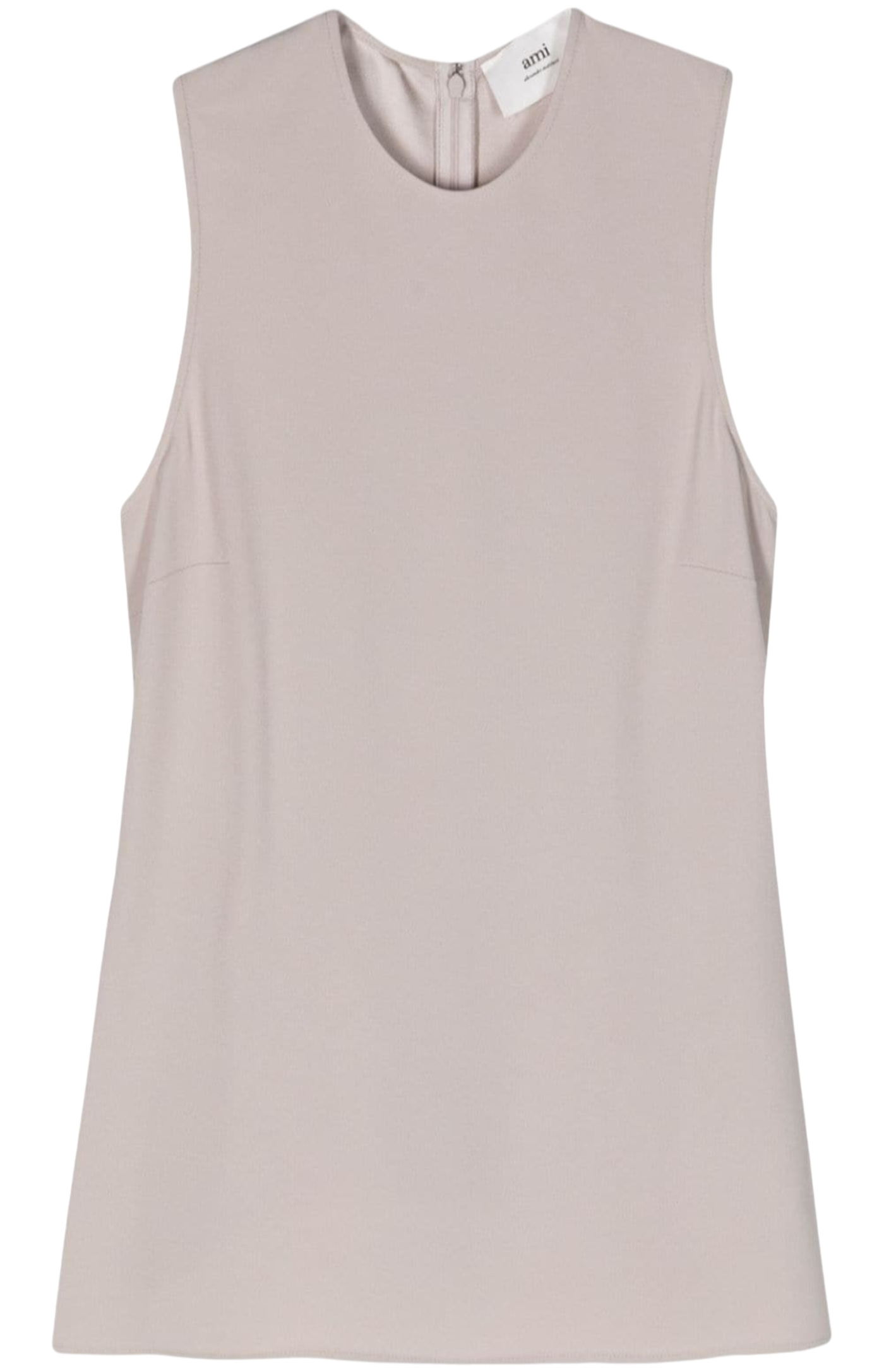 Load image into Gallery viewer, Round-neck crepe tank top