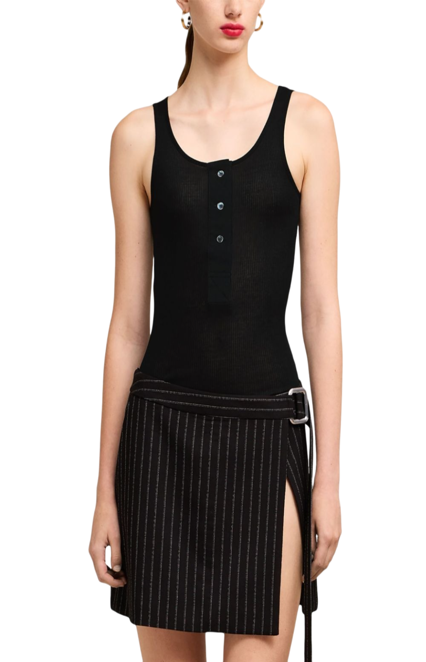 Load image into Gallery viewer, Ribbed cotton tank top