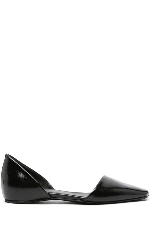 The Asymmetric d'Orsay leather ballerina shoes