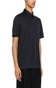 Logo-embroidered wool polo shirt