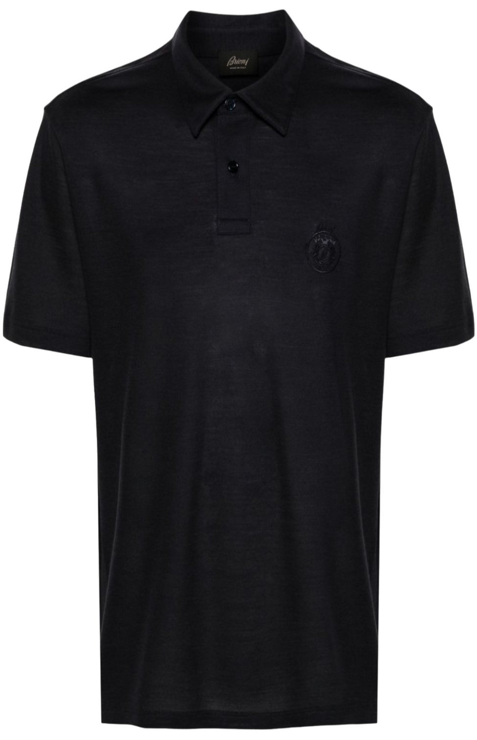 Logo-embroidered wool polo shirt