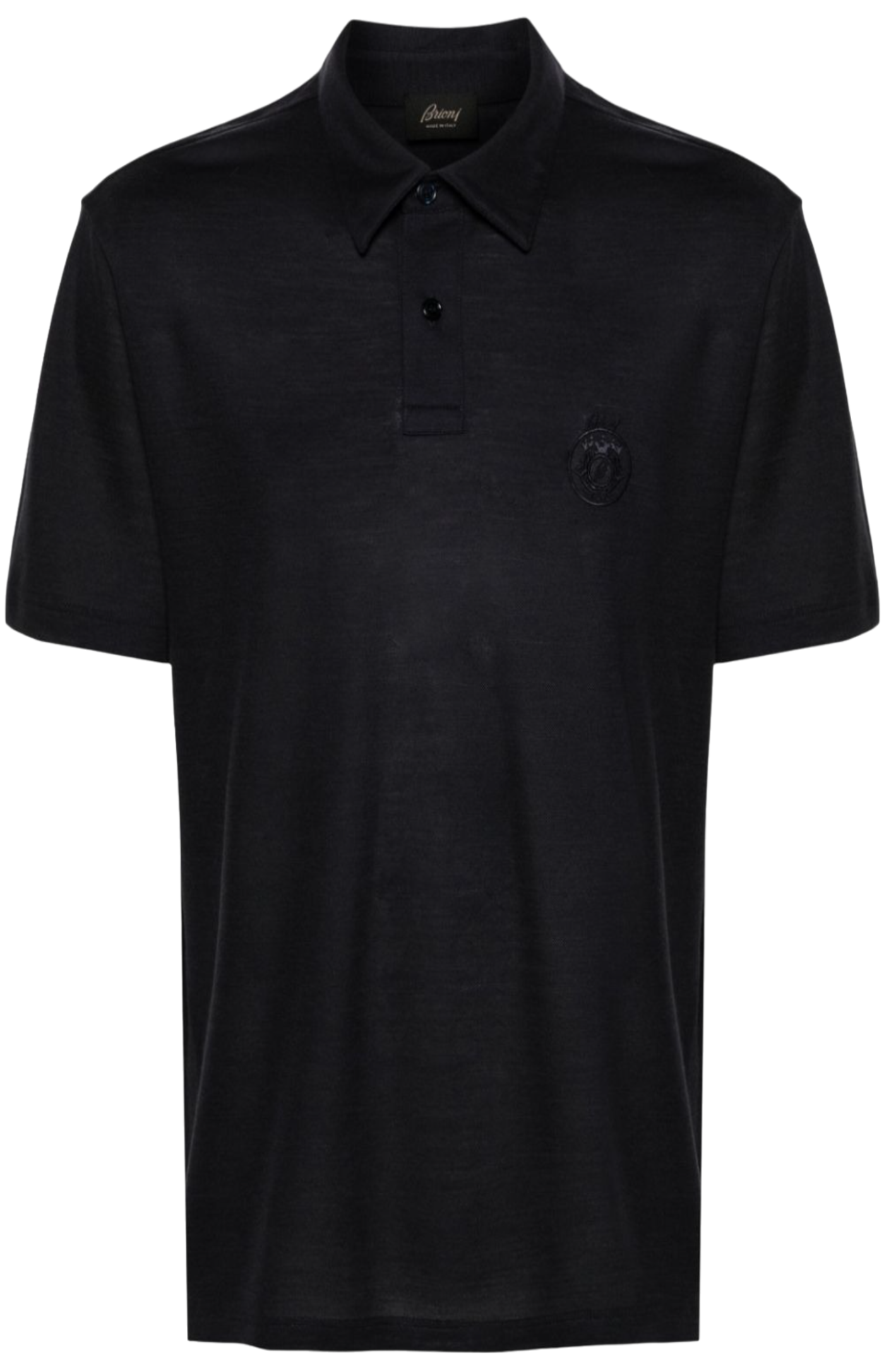 Logo-embroidered wool polo shirt